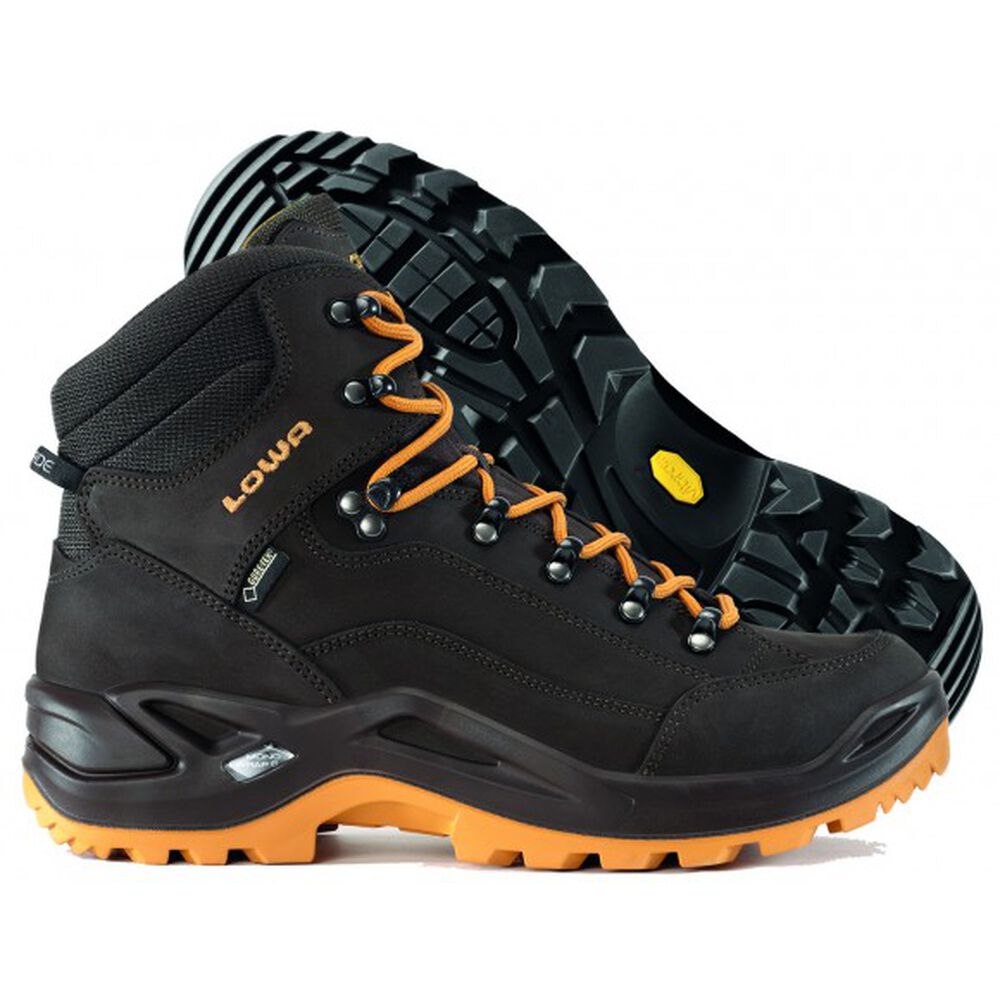 Vibram Sole Lowa Renegade GTX® Mid Mens Hiking Boots Black Australia (AKX198247)